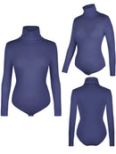 Body feminino de gola alta, manga comprida, modelador de barriga, controle de barriga, modelador de corpo, roupa de rua feminina, roupas quentes, outono inverno