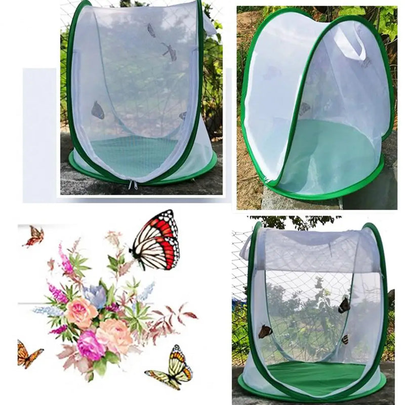 for Garden Easy to Carry Insect Cage Green Insect Mesh Cage Foldable Terrarium for Garden
