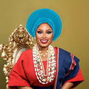 Elegante Africano Headtie para Mulheres, Nigéria Cabeça Gravatas, Festa de Casamento Chapelaria, Turbante Já Feito, Auto Gele Feminino Cabeça Wraps