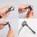 Juego de llaves de tubo de 1/4 3/8 1/2 polegada, llave de trinquete multifuncional para bicicleta, motocicleta, herramienta de r