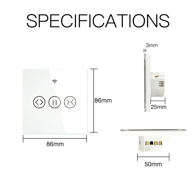 Moes wifi interruptor cego de cortina inteligente para cortina elétrica motorizada tuya persiana em rolo alexa echo google casa controle voz