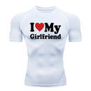 Camisa de compressão gráfica masculina, Ginásio Treino, Atlético, Quick Dry Tshirts, Primavera, Outono, Formação, Corrida, Camisola, Baselayer Tops