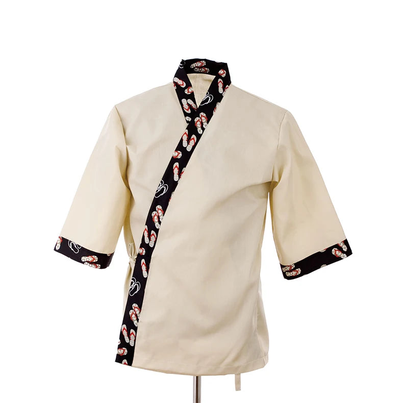 Japanese-Style Men's Cook Jacket Sushi Restaurant Kitchen Work Clothes Hotel Professional Breathable Chef Uniform For Women