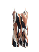 Macacão feminino com estampa abstrata de verão, alça espaguete, macacão solto para férias e casual, deve ter roupa de verão