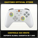 EasySMX X05 Controle PC Sem Fio Gamepad Bluetooth Controlador de Jogos Compatível com PC/Celular/Switch/ Steam Gamer, Luz RGB, Efeito Hall
