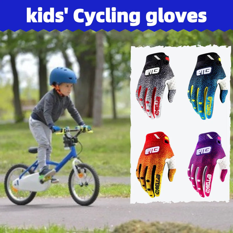 ETBIKE children's bicycle gloves, suitable for ages 4 to 11, are ideal for scooters and children's crawling and learning.kids