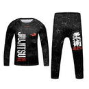 Nova criança jiu jitsu mma rashguard camiseta + calça + shorts 3d bjj gi kickboxing camisas apertadas meninos crianças muay thai boxe roupas esportivas