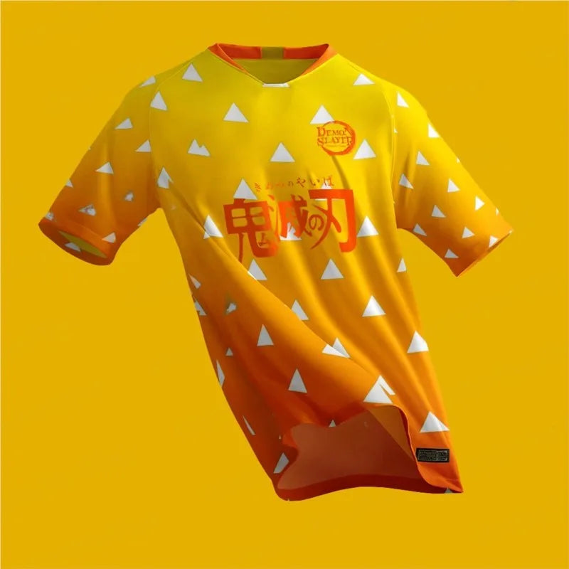 2024 nueva llegada lato Japón Demon Slayer camiseta de dibujos animados dla dzieci rozciągliwy letnia koszulka 3D drukowan