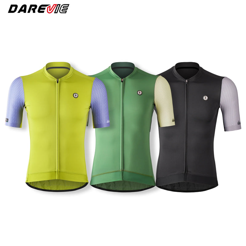 DAREVIE Ciclismo Jersey Nível PRO Luz Macia Mulheres Pro Equipe Respirável Ciclismo Jersey Dos Homens Secagem Rápida Antiderrapante Ciclismo Jersey