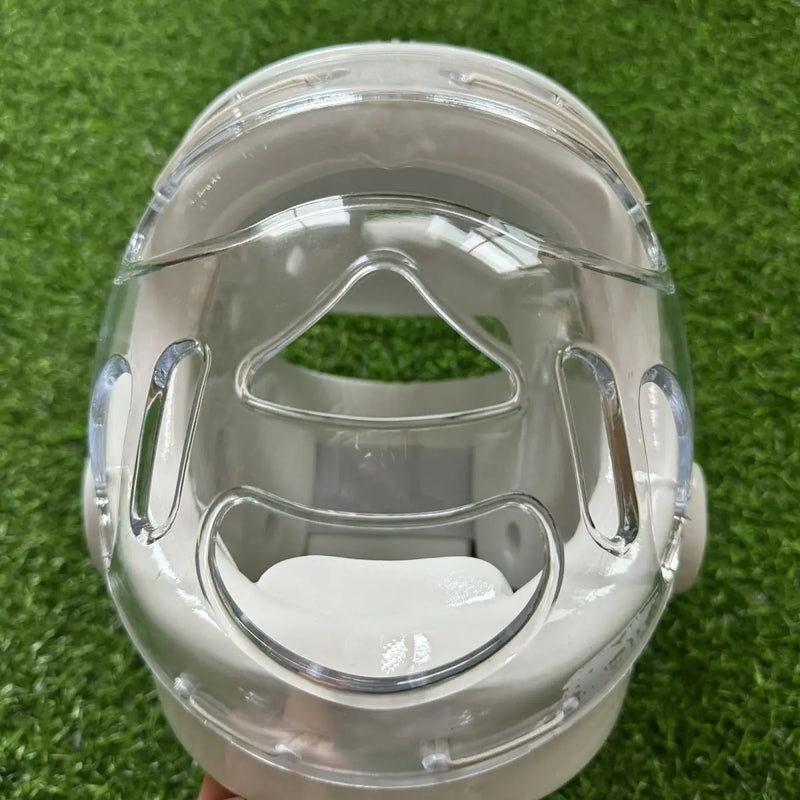 WKF Karate helmet /Head guard children adults training competition, fully enclosed, for boys and girls, white