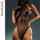 Ellolace bodysuit erótico fishnet malha transparente corpo sensual ver através sissy bodystocking pornô virilha aberta sexo topos