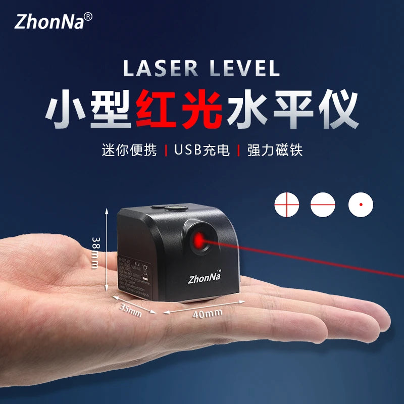 Mini laser nível redlight cruz horizontal linha vertical calibrador ferramenta de medição portátil com função adsorção reparação