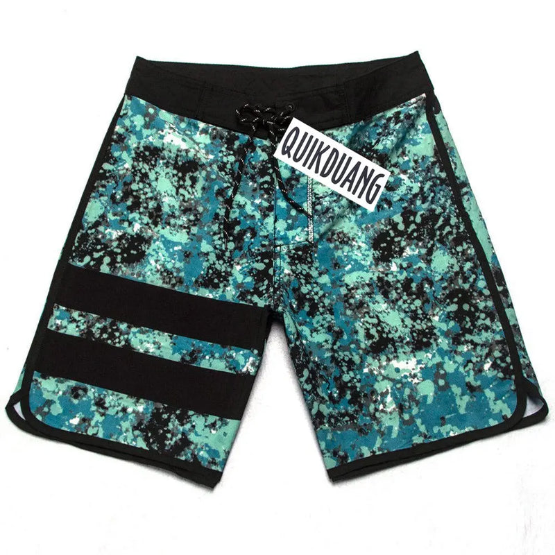 Quick-Dry Waterproof Beachshorts Men's Swimming Trunks Casual Bermuda Spandex Surf Pants Physique Competition Board Shorts L01