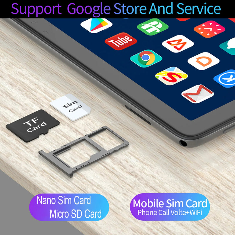 Bdf android 10.1 Polegada tablet pc google play octa núcleo câmeras duplas duplo sim 3g telefone chamada tablets bluetooth wifi 4gb + 64gb rom