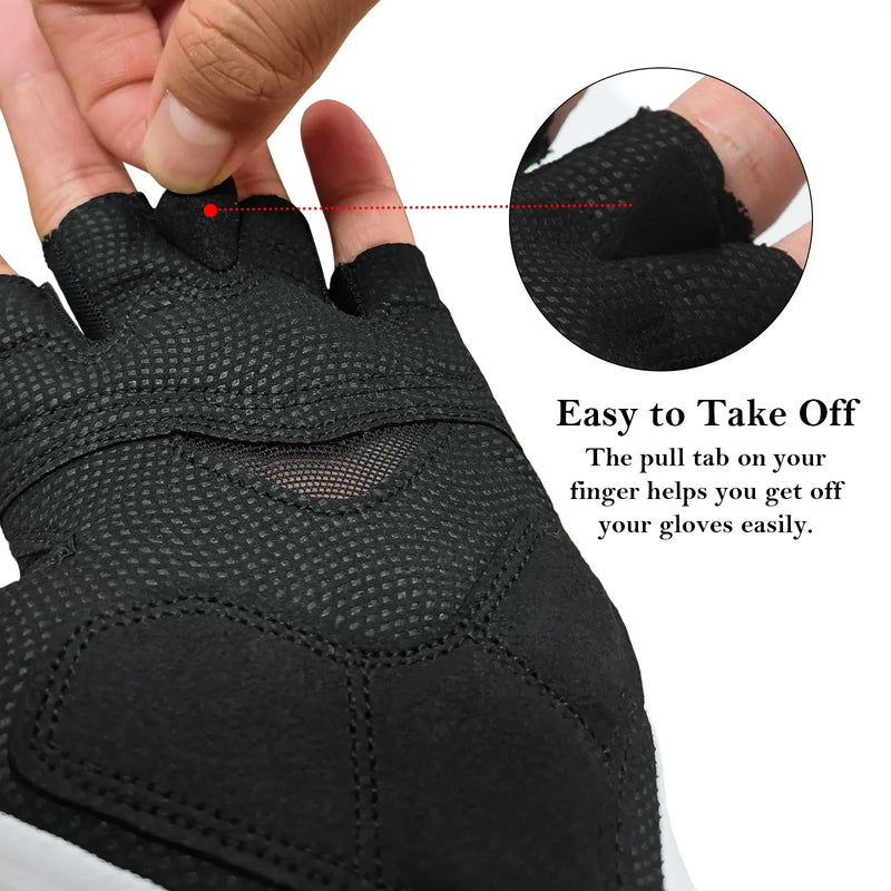 YKYWBIKE Cycling Gloves MTB Bike Gloves Sports Half Finger Sports Riding Goves Men Breathable Shockproof Bicycle Gloves 304