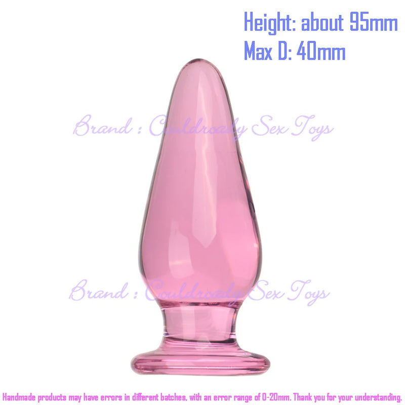 55mm cristal dourado grande vidro anal plug buttplug vibrador massageador de próstata feminino masturbação erótica brinquedos sexuais adultos para homem