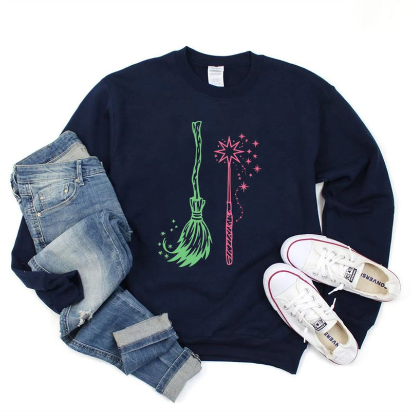 Elements Wicked Sweatshirt Changed for Good Sweater Pink and Green Pullover Wicked A New Musical Shirt Pink and Green Tops