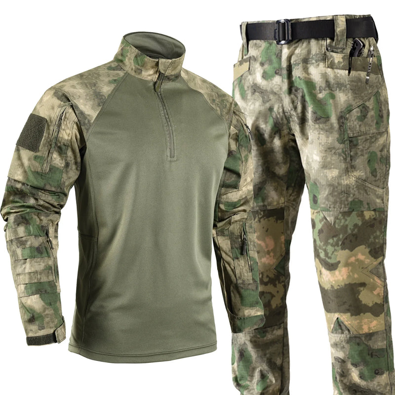 Outdoor Tactical Uniform Suits Military Camo Suit Hunting Shirts Combat Pants Trainning Work Wear Airsoft Paintball Clothes Sets