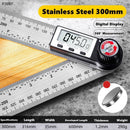 Escala detectora de régua de ângulo digital, 200/300/500mm, adequada para ferramentas de medição de marcenaria, ferramentas multifuncionais de alta precisão