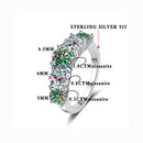 Joias casa 18k banhado 3.6ct todos os anéis de moissanite para mulheres 5 pedras espumantes diamante aliança de casamento s925 joias de prata esterlina