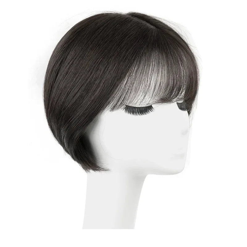 Short Hair Wig for Women Real Human Hair Ear Level Full Head Cover Style Bob Hair Extension Lace Frontal Hair Piece