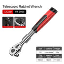 72 dentes 1/4 "1/2" chave de soquete telescópica catraca CR-V liberação rápida profissional ferramentas manuais reparo automóvel