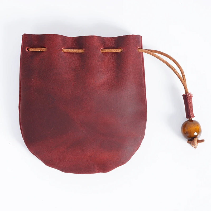 Medieval Steampunk Leather Drawstring Coin Bag Nordic Viking Pirate Purse Jewel Pouch Renaissance Accessory for Women Men