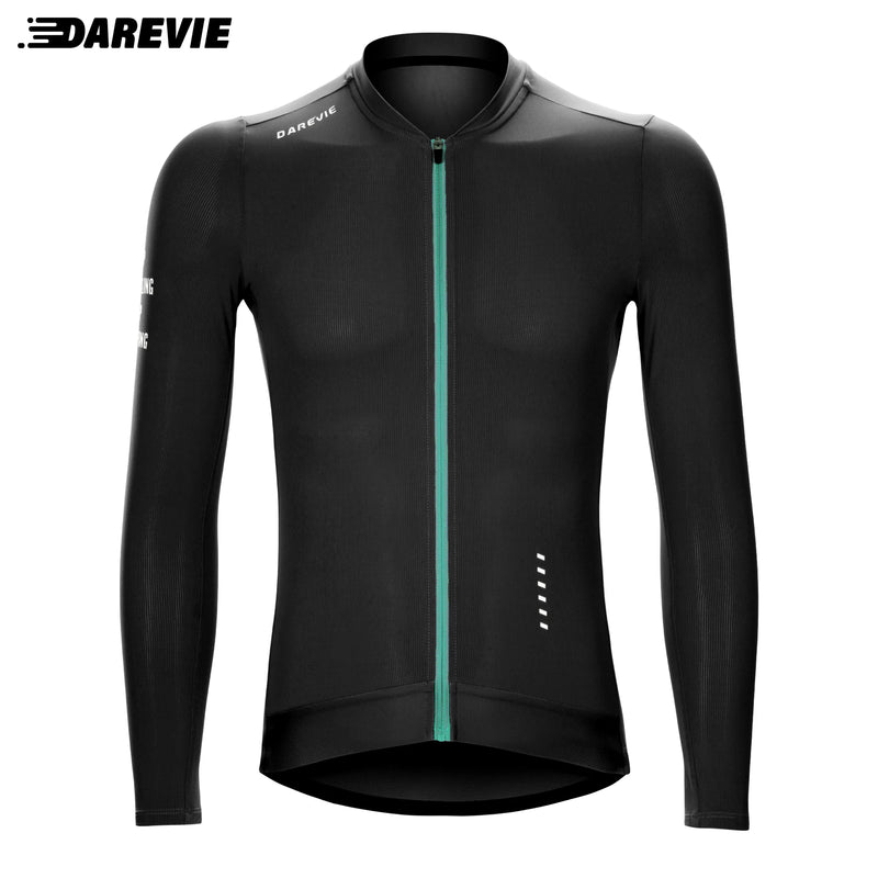 DAREVIE Ciclismo Jersey Manga Longa Homens Mulheres Cool Tecnologia Homem Ciclismo Maillot Soft Respirável Quick Dry SPF 50 Tamanho Pequeno