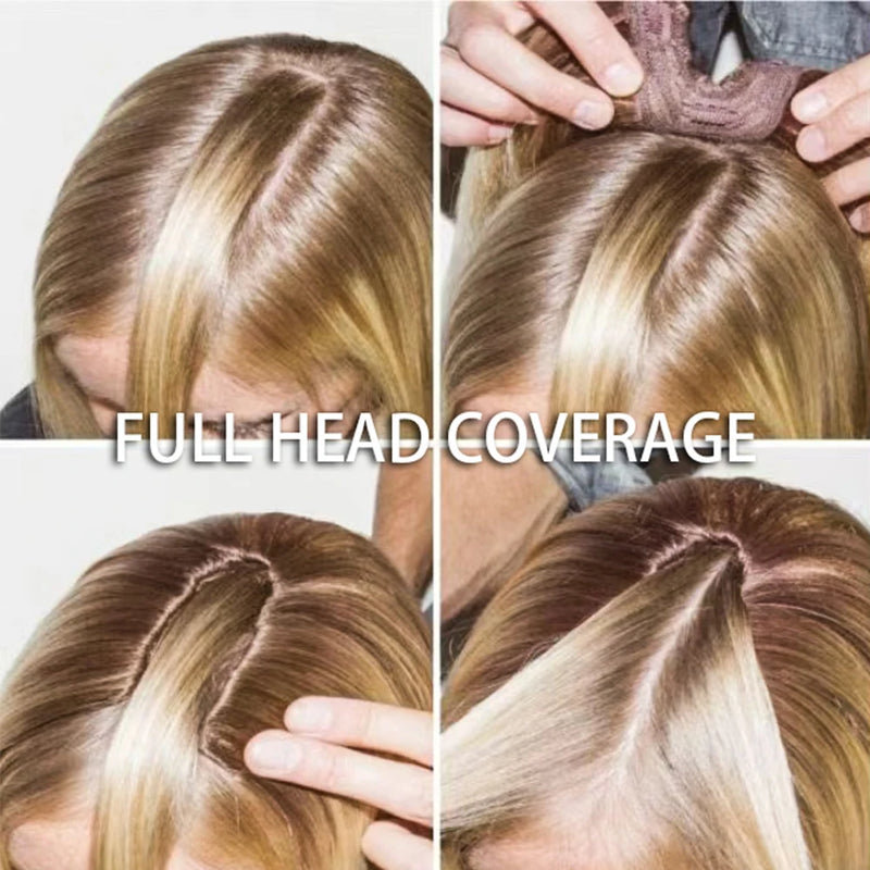 5 Clip U Part Synthetic Hair Wigs for Women Straight Wigs Natural Color Straight U-part wigs Hair Extension Clip