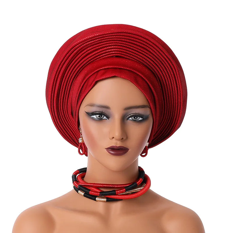 Headtie Africano para Mulheres, Headtie Nigeriana, Aso Oke Headtie, Hijab, Envoltório Cabeça, Turbante, Tampas de Quimioterapia, Lenço Feminino, Alta Qualidade, Festa de Casamento