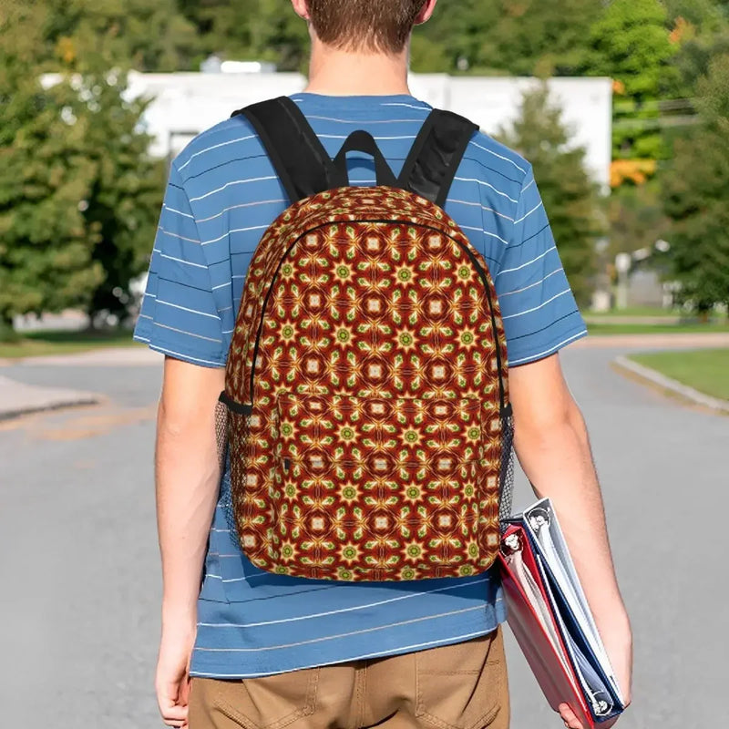 African Ankara Wax Print Backpack Student Boys Girls BookBag Kids School Bag Computer Shoulder Bags for Men Women