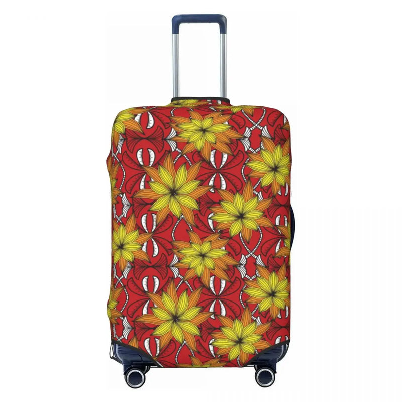 Funny Africa Ankara Geometric Art Luggage Cover Protector Elastic Travel Suitcase Covers