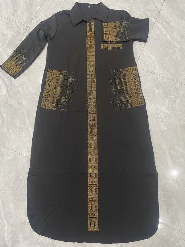 2025  Ethnic Costum loose elegant dress fashion luxury XXL~XXXL