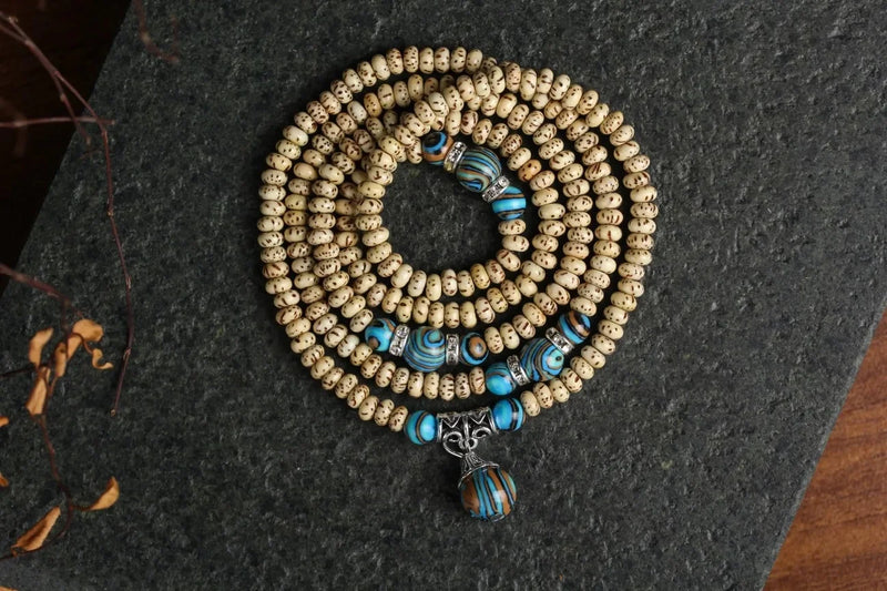 Original DIY Design Handmade Milled Lotus Seed Buddhist Beads Bracelet Woven Hand Chain Prayer Beads Jewelry Accessories
