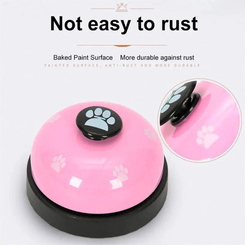 Pet Press Bell Device Cat Toy Funny Dog Paw Print Bell Ringer Dog Interactive Training Toys Pet Supplies