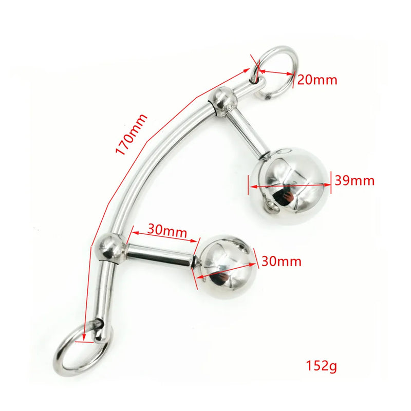 Feminino anal e vagina bola dupla plug anal gancho brinquedo sexual para mulheres bloqueio cinto de castidade transporte da gota