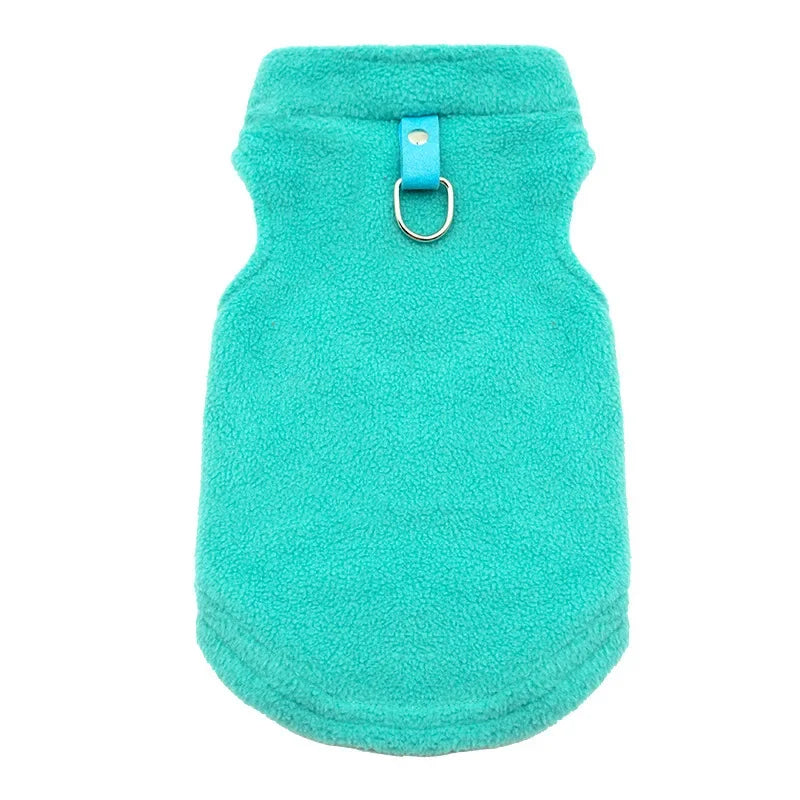 Warm Fleece Dogs Clothes Pet Jacket Vest with D-Ring For Small Dog Cats Clothing French Bulldog Costumes Chihuahua Coat