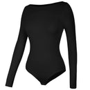 Feminino gola redonda elástico bodysuit manga longa macacão shapewear shaper senhora sexy nova feminina roupas quentes outono inverno