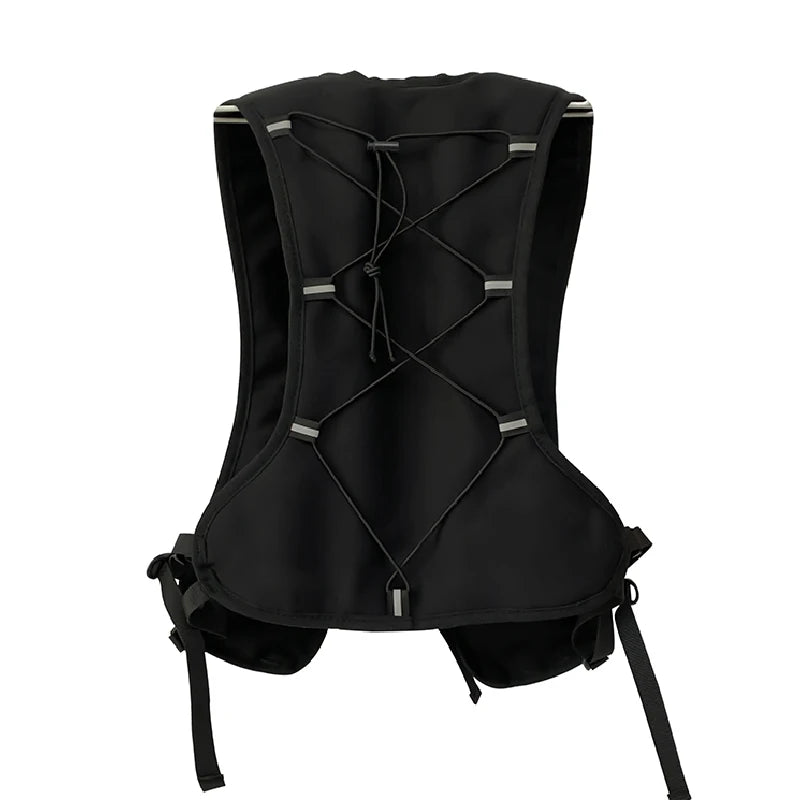 Design reflexivo saco de equipamento de peito para homens hip-hop streetwear colete tático mochilas unisex multi-bolsos sacos de peito de armazenamento