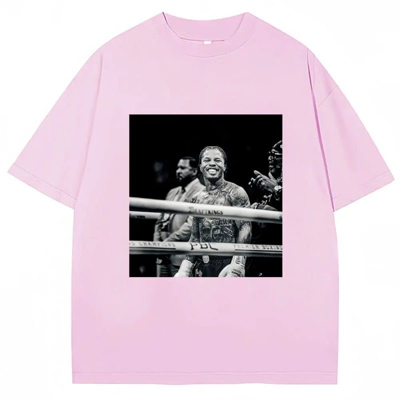 Tank Gervonta Davis Print T-shirt Vintage Fashion Boxing T Shirt Oversized Men's Loose Cotton Tshirt Streetwear Birthday Gifts