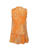 Plus size 2025 verão novo feminino elegante fino ajuste vestido de manga curta-preto ouro e vermelho paisley impressão bainha franzida em torno do pescoço