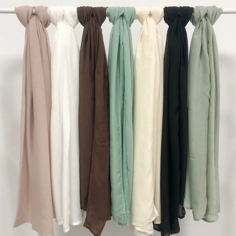 2pcs Set Modal Hijabs with Underscarf Caps Rayon Cotton Shawls for Women Plain Scarf Big Size Headscarf Islamic Turban Headband