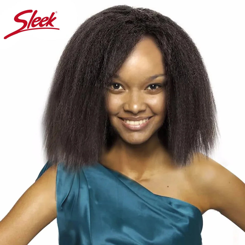 Sleek 3Pcs Brazilian Kinky Straight Weaving Bundles Nature Black And Brown 4