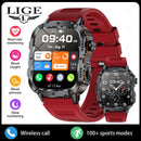 Lige 2025 relógio inteligente militar robusto masculino relógios ao ar livre lp68 à prova dwaterproof água 1.95 "al voz bt chamada homem smartwatch para android ios