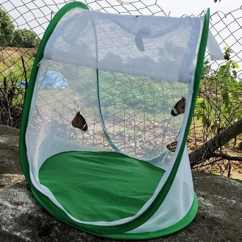 for Garden Easy to Carry Insect Cage Green Insect Mesh Cage Foldable Terrarium for Garden