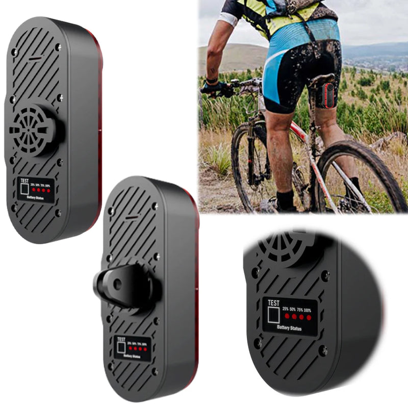 Safety Bicycle Rear Light 1080P HD Bicycle Tail Light Camera Recorder IPX6 Waterproof Continuous Recording 6H for Riding Cycling