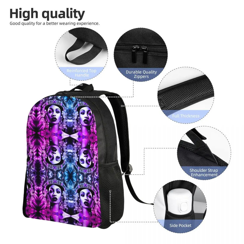Queen Backpack Miami Meets Africa University Backpacks Boy Girl Elegant School Bags Custom Print Rucksack