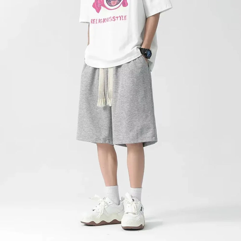 Loose version basketball shorts men's summer thin casual sports five-point pants drawstring waistline