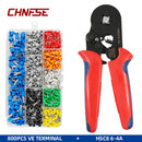 Ferramentas de crimpagem terminais tubulares, mini-Alicadores elétricos, conjuntos de braçadeiras, HSC8, 6-4, 6-6, 0,25-10 mm², 23-7AWG, 6-6, 0,25-6 mm²