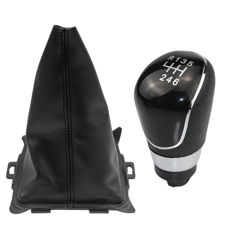 5/6 Speed Manual Gear Shift Knob Lever Shifter Gaiter Boot Cover Case For Ford Fiesta 2008 2009 2010 2011 2012 Car Styling